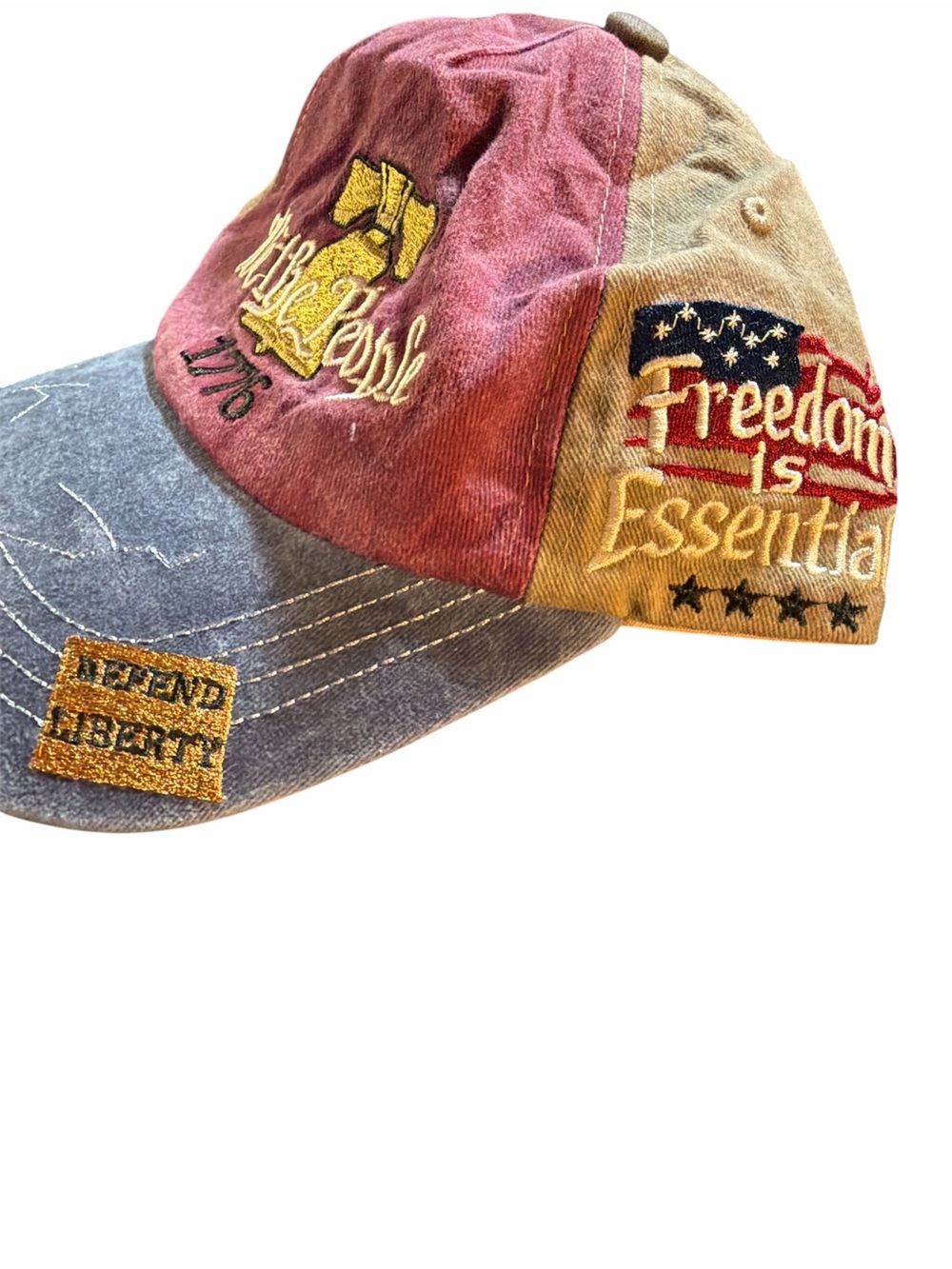 NWT Patriotic "We The People" 1776 Liberty Bell Embroidered Hat - Picture 2 of 3